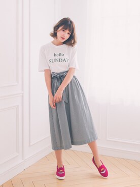 「red」｜「アイテム（その他）」を使った、Gracegift-JPさん（レディース・165cm）の夏コーディネート
