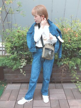 「SET UP」｜「アイテム（デニムジャケット）」を使った、Y u k iさん（レディース・162cm）の春コーディネート