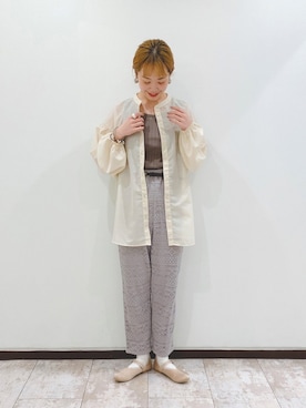 「袖ボリューム」｜「アイテム（その他シューズ）」を使った、Y u k iさん（レディース・162cm）の春コーディネート