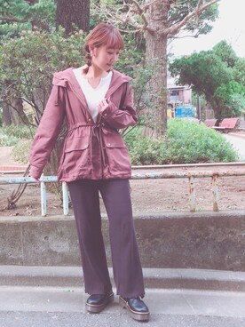 「RETRO GIRL（レトロガール）のアイテム（ブルゾン）」を使った、みぃさん（レディース・156cm）の冬コーディネート