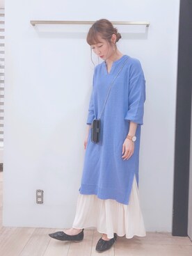 「OZOC（オゾック）のアイテム（財布）」を使った、みぃさん（レディース・156cm）の冬コーディネート