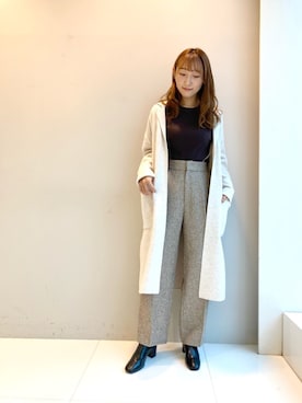 「OZOC（オゾック）のアイテム（ブーツ）」を使った、みぃさん（レディース・157cm）の秋コーディネート