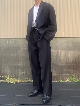 「RYO TAKASHIMA（リョウタカシマ）のアイテム（スラックス）」を使った、yuさん（メンズ・165cm）の春コーディネート