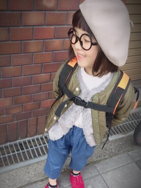 「H&M（エイチ・アンド・エム）のアイテム（その他アウター）」を使った、Hiroko さん（キッズ・110cm）の春コーディネート
