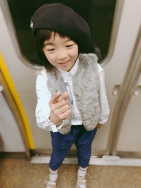 「H&M（エイチ・アンド・エム）のアイテム（その他アウター）」を使った、Hiroko さん（キッズ・110cm）の春コーディネート