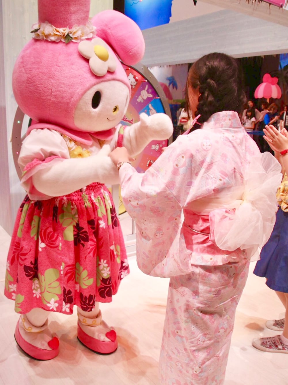 「マイメロ、マイメロディ、mymelody、サンリオ、SANRIO」｜「sanrioのアイテム（浴衣、ピンク系）」を使った、yuiさん（レディース・156cm）の夏コーディネートの1枚目の写真