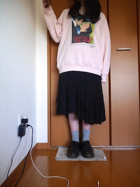 「全身古着」｜airさん（レディース・152cm）の春コーディネート
