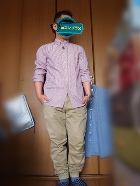 「TopIsm（トップイズム）のアイテム（パンツ）」を使った、©︎hiviGさん（メンズ・160cm）の夏コーディネート