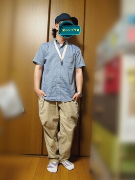 ©︎hiviGさん（メンズ・160cm）の夏コーディネート