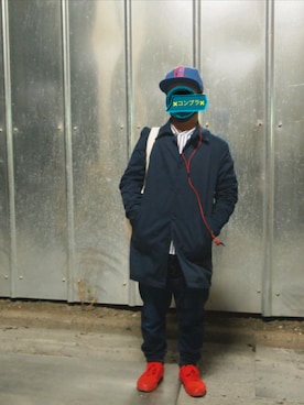 「ノーカラーシャツ」｜「アイテム（アナログ腕時計）」を使った、©︎hiviDevさん（メンズ・160cm）の秋コーディネート