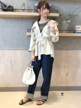 「SOMETHING（サムシング）のアイテム」を使った、nahoさん（レディース・166cm）の夏コーディネート