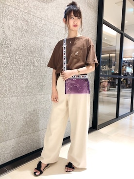 「FILA（フィラ）のアイテム（バッグ）」を使った、nahoさん（レディース・166cm）の夏コーディネート