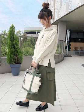 「BACK NUMBER（バックナンバー）のアイテム（バッグ）」を使った、nahoさん（レディース・166cm）の秋コーディネート