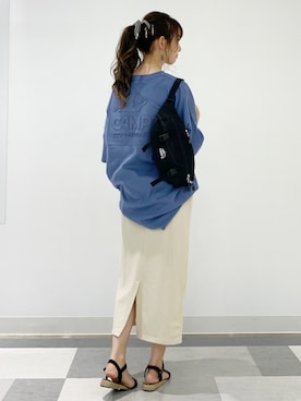 「アイテム（ボディバッグ/ウエストポーチ）」を使った、nahoさん（レディース・166cm・20代）の春コーディネート