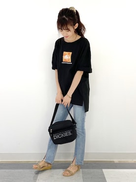 「アイテム（ボディバッグ/ウエストポーチ）」を使った、nahoさん（レディース・166cm）の夏コーディネート