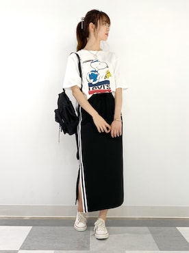 「リーバイス」｜nahoさん（レディース・166cm）の夏コーディネート