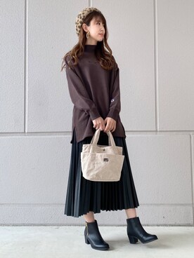 「オリエンタルトラフィック」｜「アイテム（ハンチング/ベレー帽）」を使った、nahoさん（レディース・166cm）の秋コーディネート