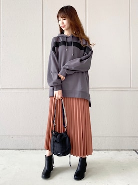 「CAMP7」｜「アイテム（ブーツ）」を使った、nahoさん（レディース・166cm）の秋コーディネート