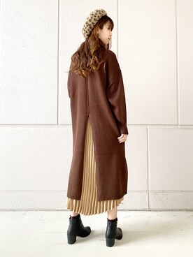 「Right-on（ライトオン）のアイテム（ハンチング/ベレー帽）」を使った、nahoさん（レディース・166cm）の秋コーディネート