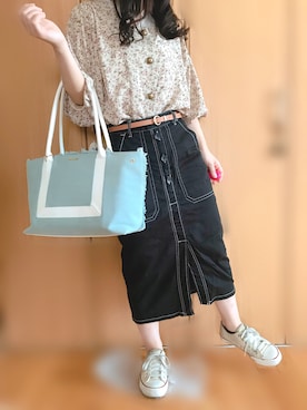 「アプレジュール」｜「アイテム（トートバッグ）」を使った、ゆゆさん（レディース・150cm）の夏コーディネート