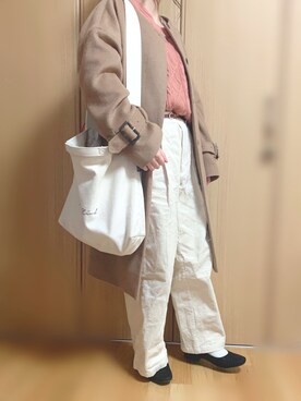 ゆゆさんの「【新色登場！！】Rename プリントハンプ ロゴショルダーバッグ」を使ったコーディネート