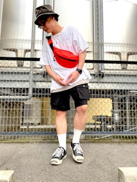 「ADER error（アーダーエラー）のアイテム（腕時計）」を使った、SUNAさん（メンズ・165cm）の夏コーディネート