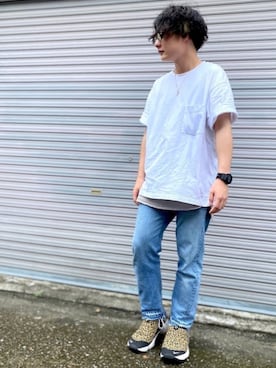 「MONKEY TIME（モンキータイム）のアイテム（タンクトップ）」を使った、SUNAさん（メンズ・165cm）の夏コーディネート