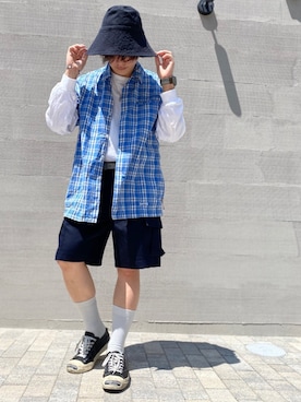「VYNER ARTICLES（ヴァイナー アーティクルズ）のアイテム」を使った、SUNAさん（メンズ・165cm）の夏コーディネート