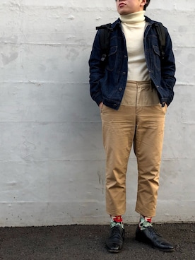 「A.P.C.（アーペーセー）のA.P.C. - デニムジャケット - men - コットン - XL（デニムジャケット）」を使った、kohさん（メンズ・156cm）の春コーディネート
