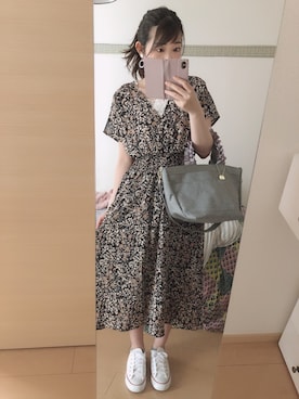 「frames RAY CASSIN（フレームスレイカズン）のアイテム（ワンピース/ドレス）」を使った、ARINKOさん（レディース・160cm）の夏コーディネート