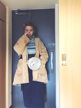 「NIR（ニーウ）のアイテム」を使った、千紘さん（レディース・154cm）の秋コーディネート