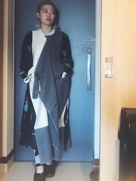「アイテム（イヤリング）」を使った、千紘さん（レディース・154cm・20代）の秋コーディネート