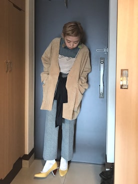 「アイテム（イヤリング）」を使った、千紘さん（レディース・154cm・20代）の秋コーディネート