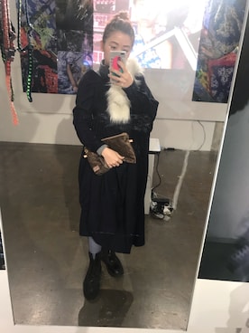 「POTTO（ポット）のアイテム」を使った、千紘さん（レディース・154cm）の冬コーディネート