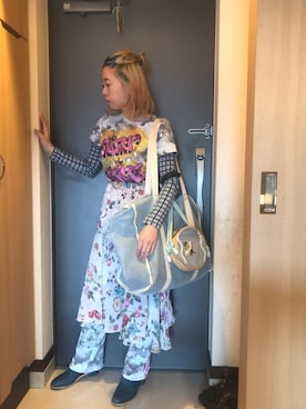 「NIL（ニル）のアイテム」を使った、千紘さん（レディース・154cm）の春コーディネート