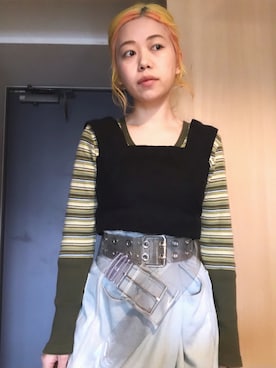 「sara mallika（サラ マリカ）のアイテム（トップス）」を使った、千紘さん（レディース・154cm）の春コーディネート