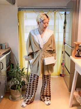 「valet（バレット）のアイテム」を使った、千紘さん（レディース・154cm）の夏コーディネート