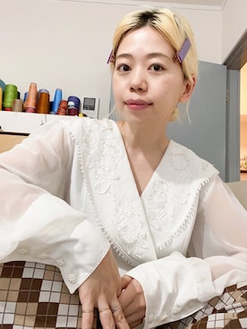 「valet（バレット）のアイテム」を使った、千紘さん（レディース・154cm）の夏コーディネート