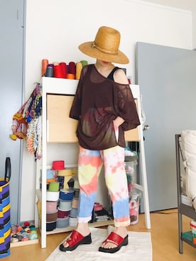 千紘さん（レディース・154cm）の夏コーディネート