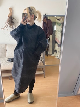「sneeuw（スニュウ）のアイテム（ワンピース/ドレス）」を使った、千紘さん（レディース・154cm）の秋コーディネート