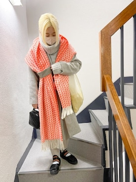 「sneeuw（スニュウ）のアイテム（ジャケット/アウター）」を使った、千紘さん（レディース・154cm）の冬コーディネート
