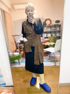 「nusumigui（ヌスミグイ）のアイテム」を使った、千紘さん（レディース・154cm）の冬コーディネート