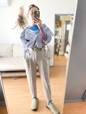 「POTTO（ポット）のアイテム」を使った、千紘さん（レディース・154cm）の春コーディネート