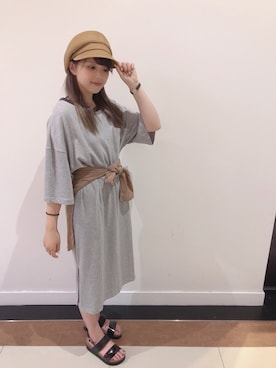 「スポサン」｜「アイテム（キャスケット）」を使った、miwawaさん（レディース・159cm）の夏コーディネート