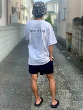 「HOKA（ホカ）のHOKA ONE ONE/ホカ オネオネ　ORA RECOVERY SLIDE（サンダル）」を使った、takuya.sさん（メンズ・171cm）の夏コーディネート
