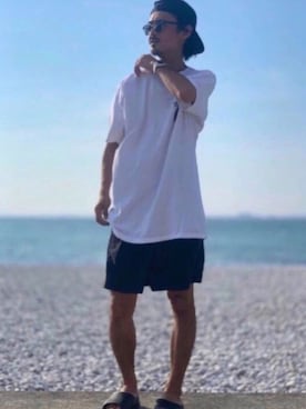 「Cup and Cone（カップアンドコーン）のアイテム（帽子）」を使った、takuya.sさん（メンズ・171cm）の夏コーディネート
