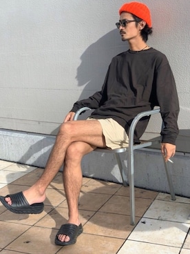 「HOKA（ホカ）のHOKA ONE ONE/ホカ オネオネ　ORA RECOVERY SLIDE（サンダル）」を使った、takuya.sさん（メンズ・171cm）の秋コーディネート