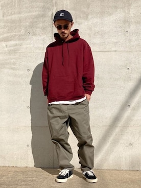 「NIDO（ニド）のアイテム（パンツ）」を使った、takuya.sさん（メンズ・171cm）の冬コーディネート