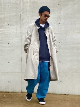 「Confirm（コンファーム）のアイテム（モッズコート）」を使った、takuya.sさん（メンズ・171cm）の春コーディネート