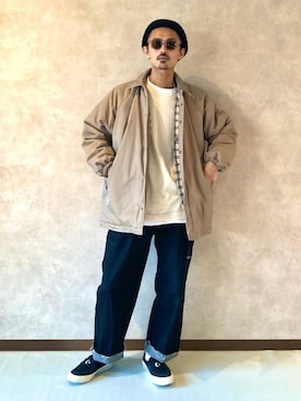 「AZIONE（アジオネ）のアイテム」を使った、takuya.sさん（メンズ・171cm）の春コーディネート